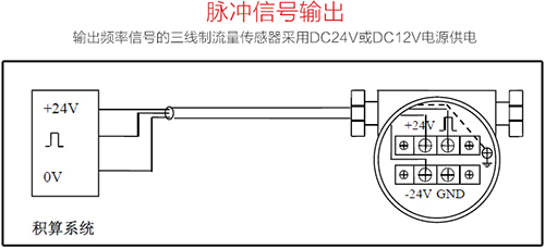 氣體流量計(jì)脈沖信號輸出接線圖